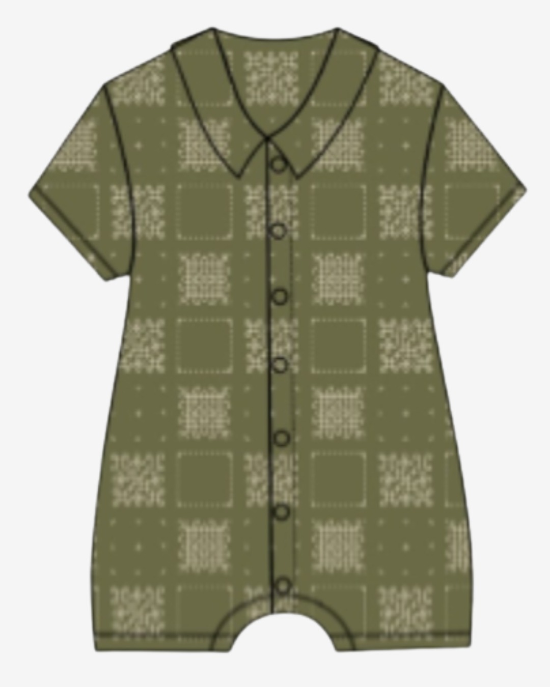 Kolam Grid Rompers