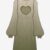 Olive Branch Ombre print with Kolam Patch Heart