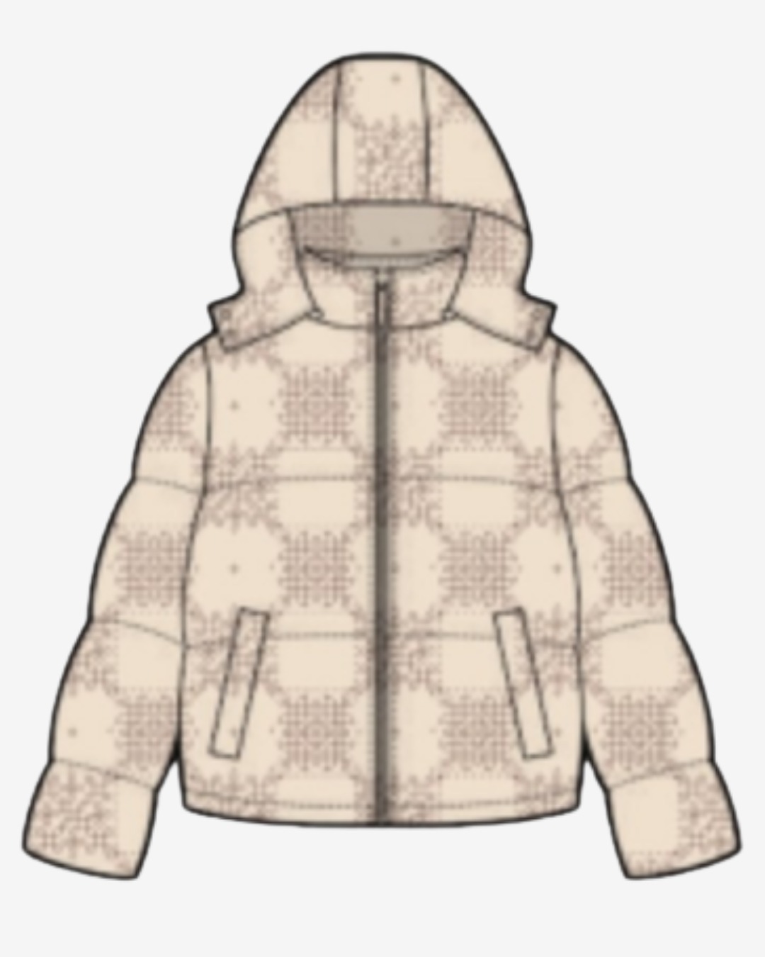 Turtle Neck Hoodie with Kolam