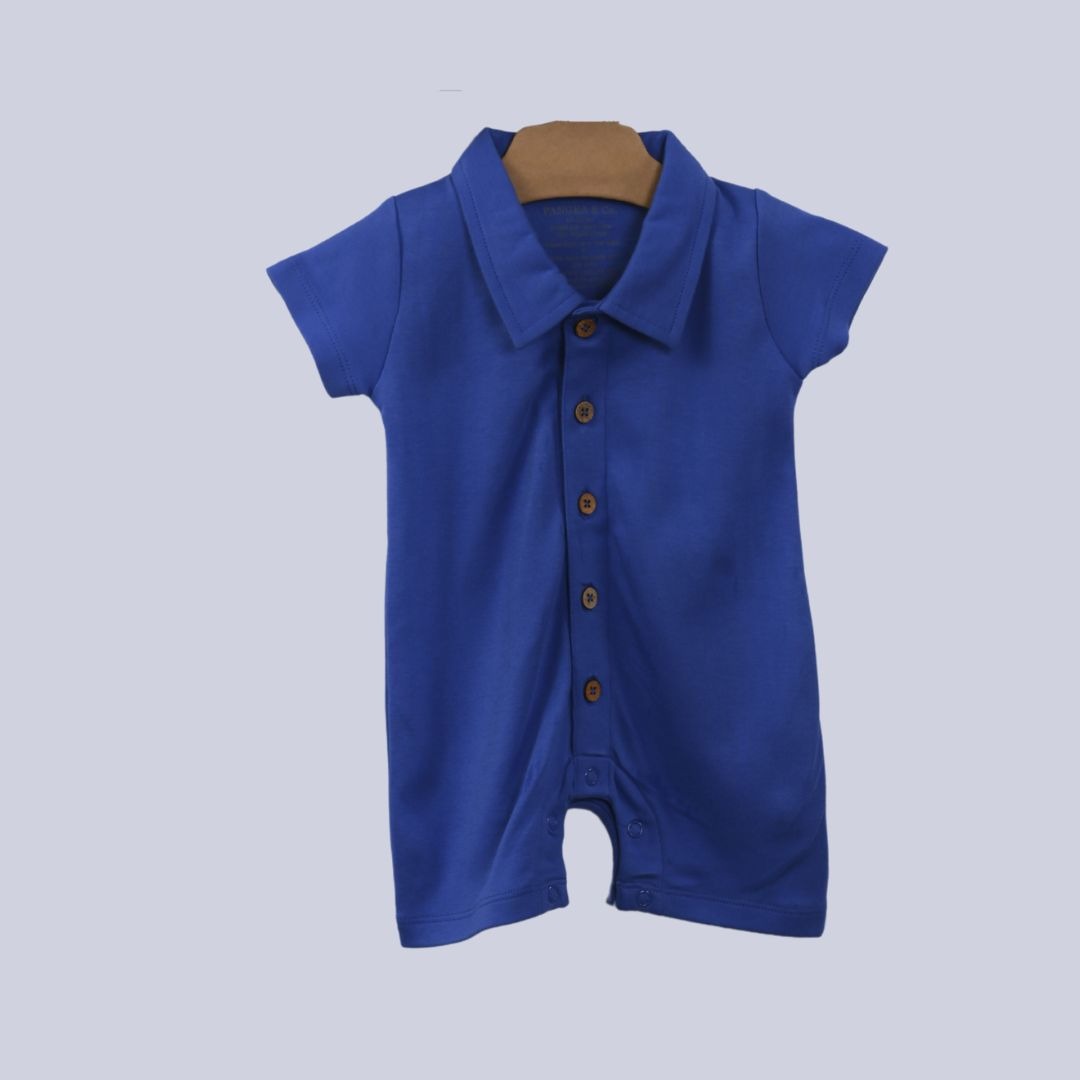 Half Sleeve Cuddle Rompers For Boys